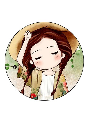 Girl Printed Fridge Magnet Multicolour