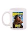 Burger Beard Printed Coffee Mug White/Brown/Yellow 11ounce