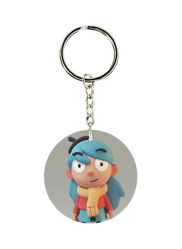 Cartoon Printed Double Sided Keychain