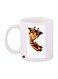 Giraffe Printed Mug White/Brown/Yellow Standard Size