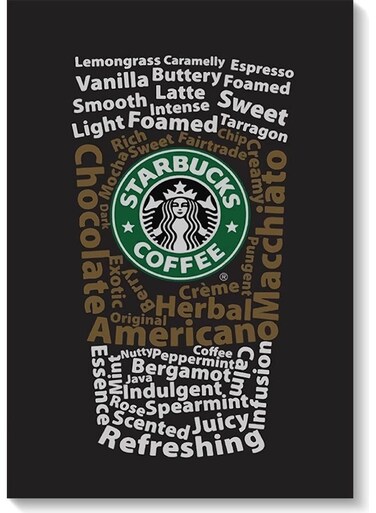 Starbucks Lovers Themed Wall Painting Black/White/Green 40x60cm
