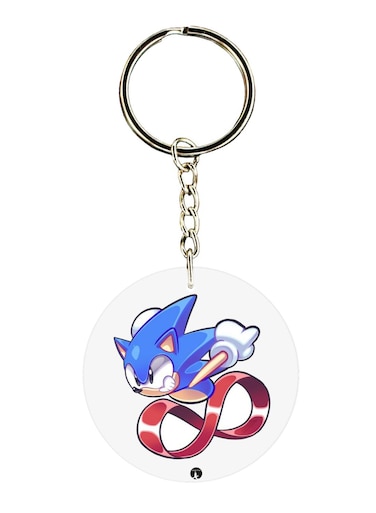 Double Sided Sonic Printed Keychain