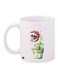 Printed Ceramic Coffee Mug White/Green/Red 11ounce