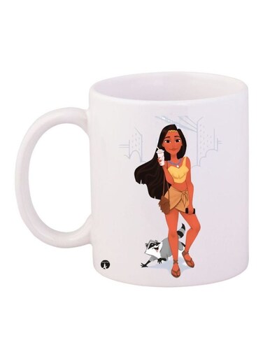 Pocahontas Printed Coffee Mug White/Brown/Black