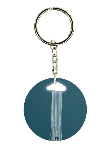 Cloud Printed Keychain