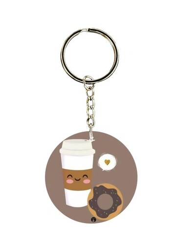 Cartoon Printed Double Sided Keychain