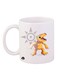 Anime Digimon Printed Mug White/Yellow/Grey 12ounce