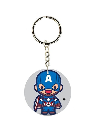 Captain America Printed Keychain