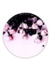 Flowers Printed Fridge Magnet Round Multicolour