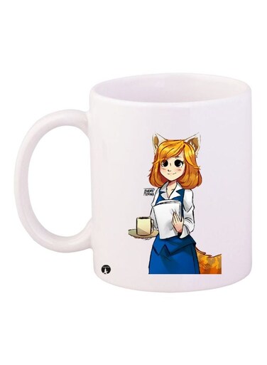 Anime Printed Coffee Mug White/Yellow/Blue