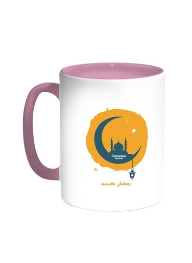 Ramadan Kareem Printed Coffee Mug Pink/White 11ounce