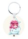 Double Sided Printed Keychain White/Blue/Pink