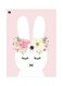 Cartoon Themed Metallic Plate Pink/White/Yellow 20x15cm