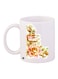 Flowers Printed Coffee Mug White/Pink/Beige 11ounce
