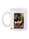 Hens Printed Coffee Mug White/Brown/Green 11ounce