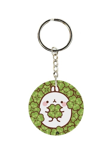 Cartoon Printed Double Sided Keychain