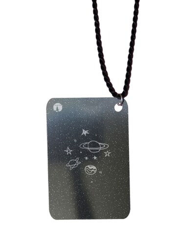 Space Printed Car Mirror Pendant