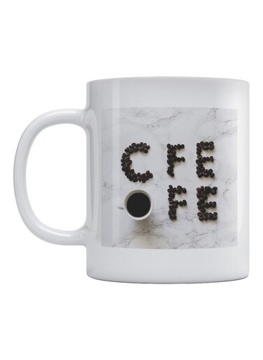 Coffee Lovers Printed Mug White/Brown