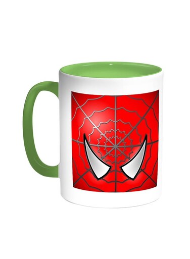 Spiderman Printed Coffee Mug Green/White 11ounce