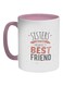 Sisters Are The Perfect Best Friend Printed Coffee Mug Pink/White/Grey 325ml