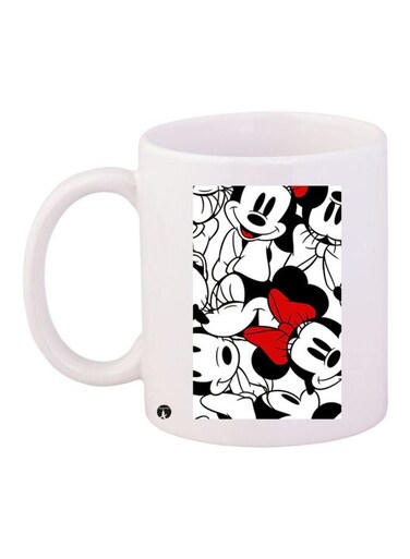 Cartoon Printed Coffee Mug White/Red/Black 11ounce