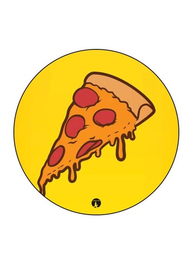 Pizza Printed Fridge Magnet Yellow/Orange/Red