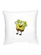 SpongeBob Character Printed Cushion White/Yellow/Brown 16x16inch