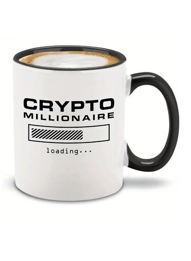 Crypto Millionaire Loading... Ceramic Coffee Mug - Insulated,Perfect for Home Use