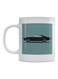 Dodge Car Printed Ceramic Mug White/Green/Black