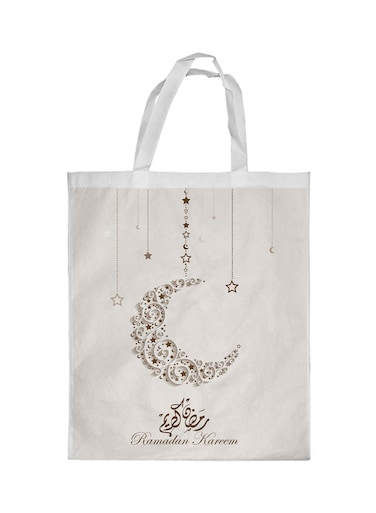 Ramadan Kareem Printed Shopping Bag White