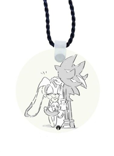 Sonic Printed Car Mirror Pendant