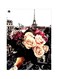Paris Themed Metallic Plate Beige/Black/Pink 20x15cm