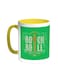 Rock And Roll Printed Coffee Mug Yellow/White 11ounce