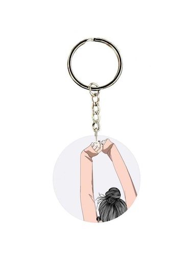 Cartoon Themed Single Sided Keychain