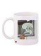 Cartoon Printed Coffee Mug White/Green/Grey 11ounce