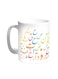 Arabic Letters Printed Coffee Mug White 11ounce