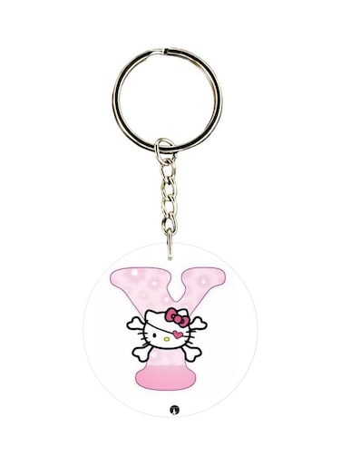 Hello Kitty Letter Y Printed Keychain