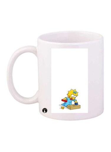 Simpsons Printed Coffee Mug White/Blue/Yellow