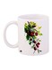 Cherries Printed Coffee Mug White/Green/Red 11ounce