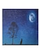 Night View Hidden Frame Canvas Wall Painting Blue/Black/White 50 x 50cm