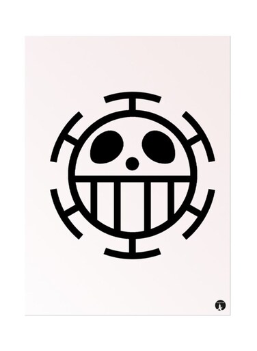 Metal Plate Of The Anime One Piece Poster Pink/Black