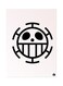 Metal Plate Of The Anime One Piece Poster Pink/Black
