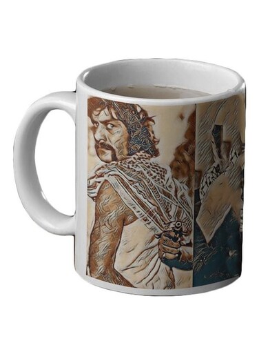 Abu Antar And Rafiq Subaie Printed Mug White/Brown/Black