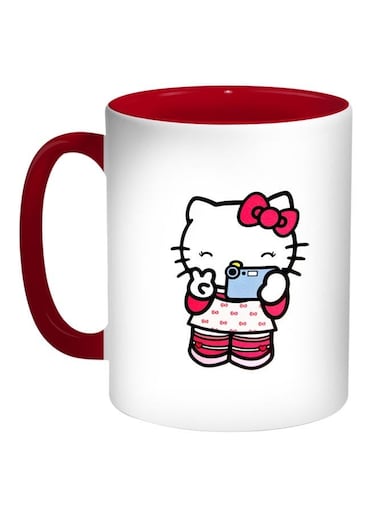 Hello Kitty Printed Coffee Mug Red/White/Blue 11ounce