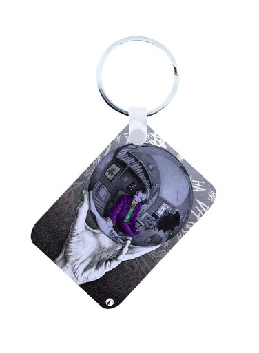 Joker Printed Keychain Blue/Black/White