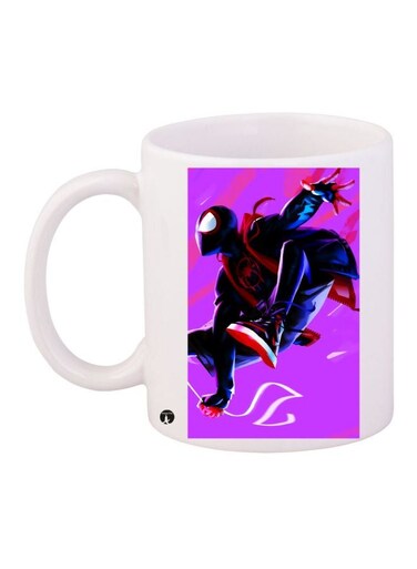 Spiderman Printed Coffee Mug White/Black/Pink