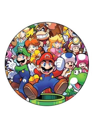 Super Mario Printed Fridge Magnet Red/Green/Blue 5.5cm