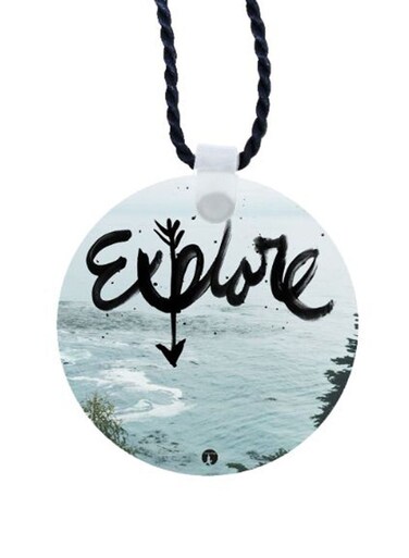 English Phrases Printed Car Mirror Pendant