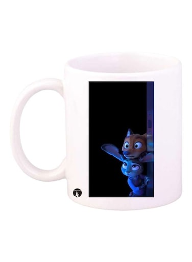 Zootopia Printed Mug White/Black/Blue Standard Size