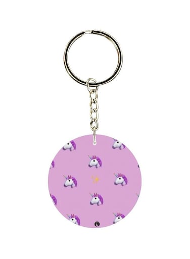 Unicorn Printed Single Sided Keychain